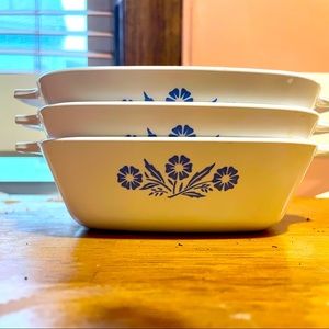 3 Corning Ware Cornflower “Petite Pan”